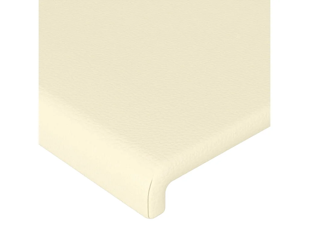 Testiera a LED Crema 183x16x118/128 cm in Similpelle