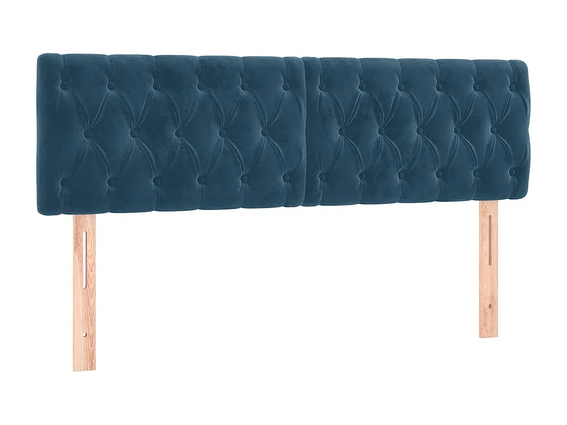 Têtes de lit Bleu foncé 144 x 7 x 78/88 cm Velours