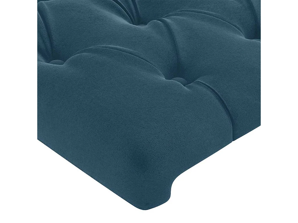 Testiera Blu Scuro 144x7x78/88 cm in Velluto