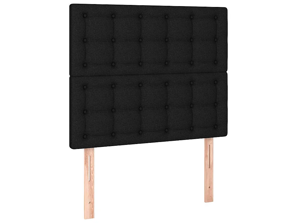 Tête de lit à LED Noir 80x5x118/128 cm Tissu