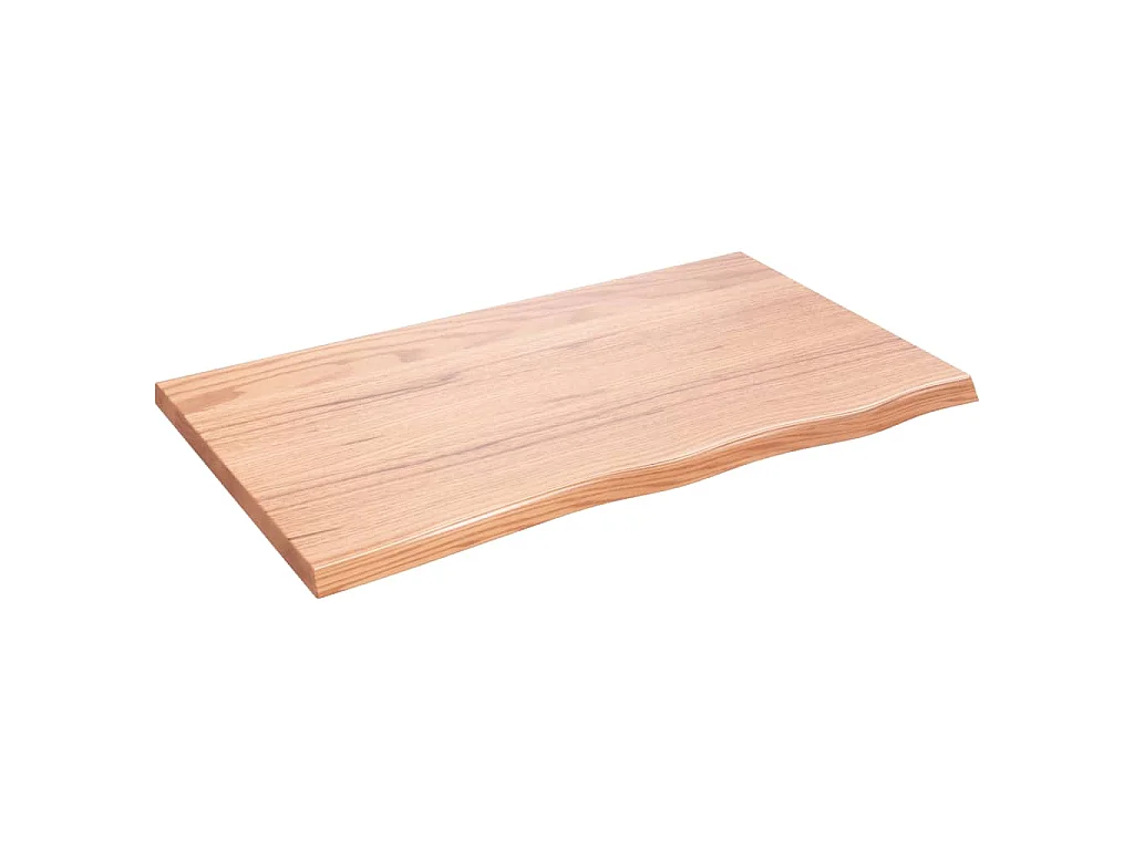 Wandregal Hellbraun 100x60x(2-4) cm Massivholz Eiche Behandelt