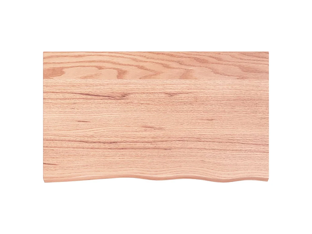 Wandregal Hellbraun 100x60x(2-4) cm Massivholz Eiche Behandelt