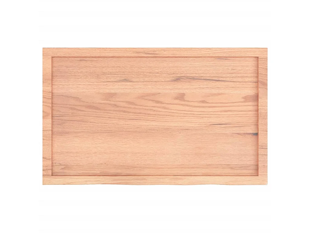 Wandregal Hellbraun 100x60x(2-4) cm Massivholz Eiche Behandelt