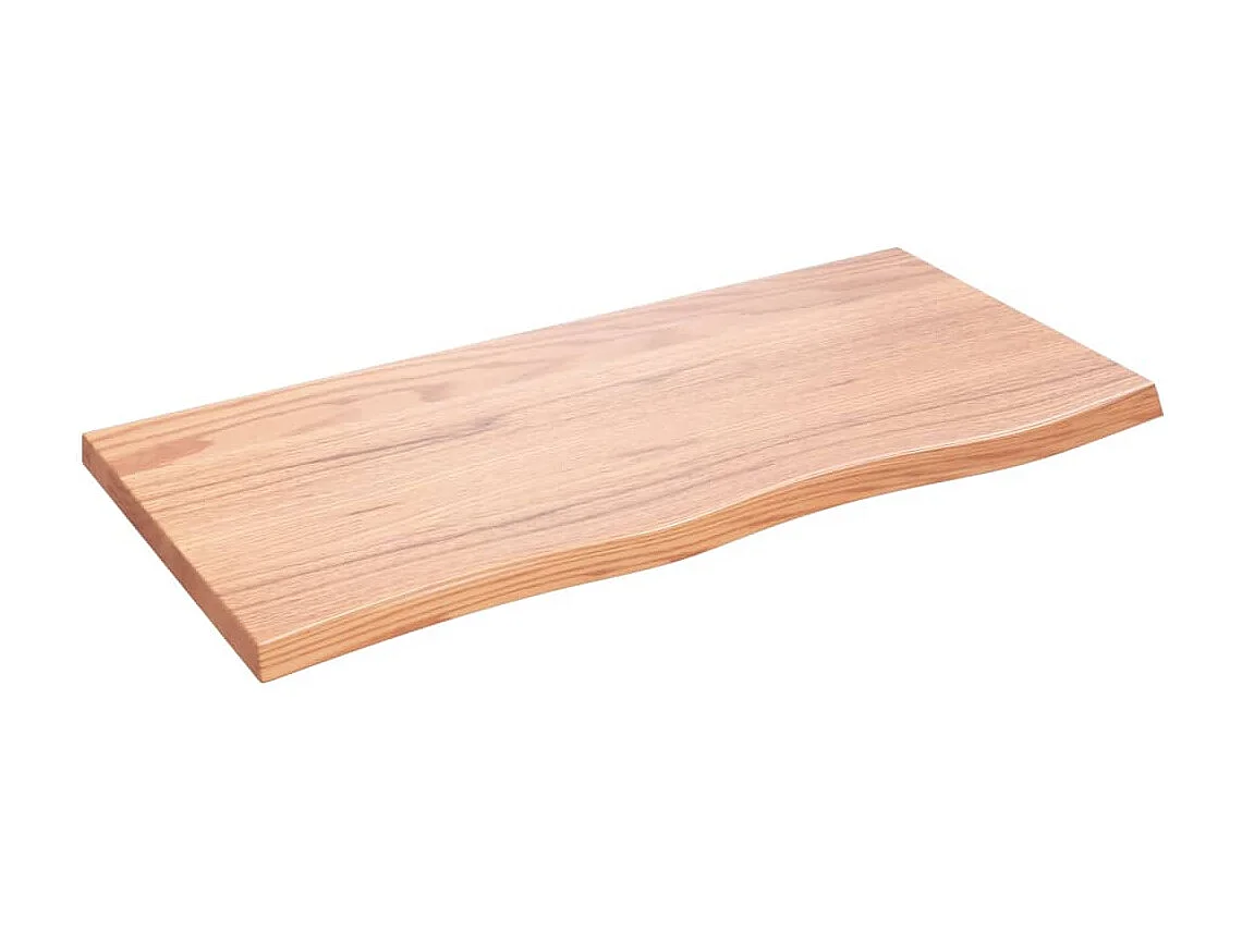 Étagère murale marron clair bois chêne massif traité