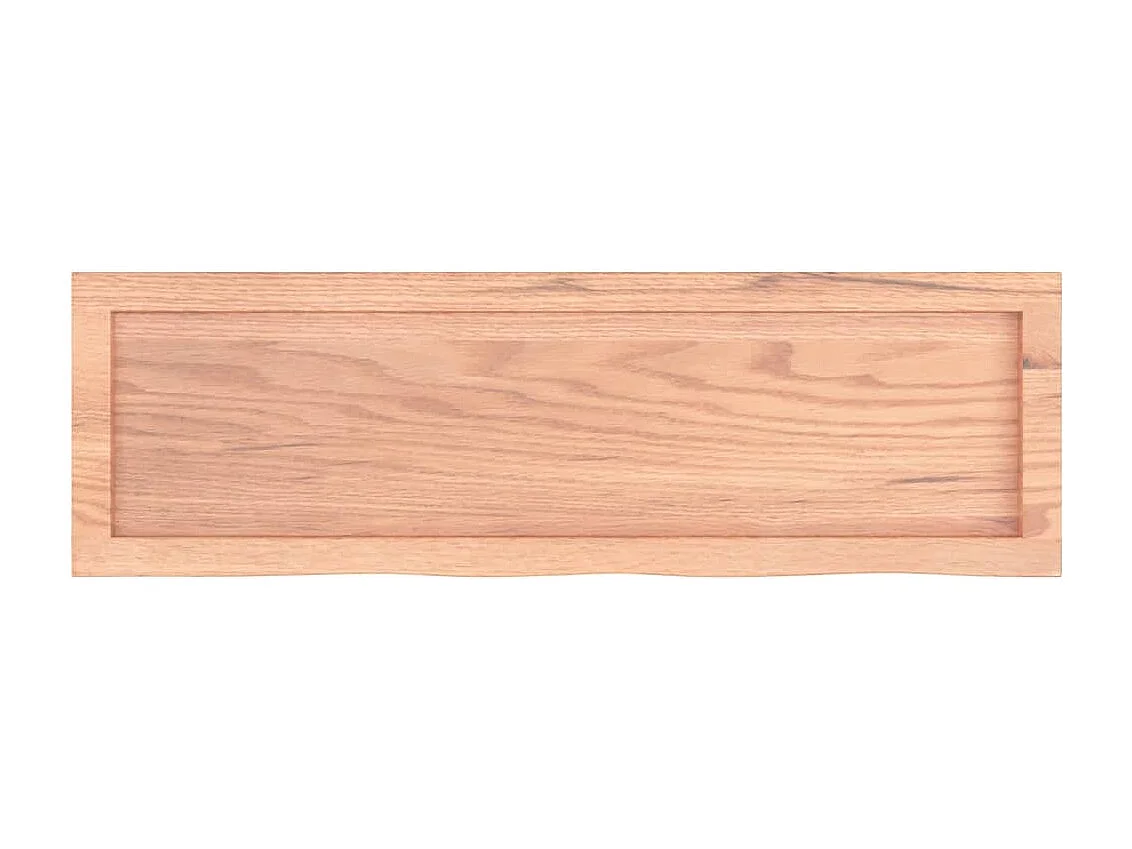 Étagère murale marron clair bois chêne massif traité