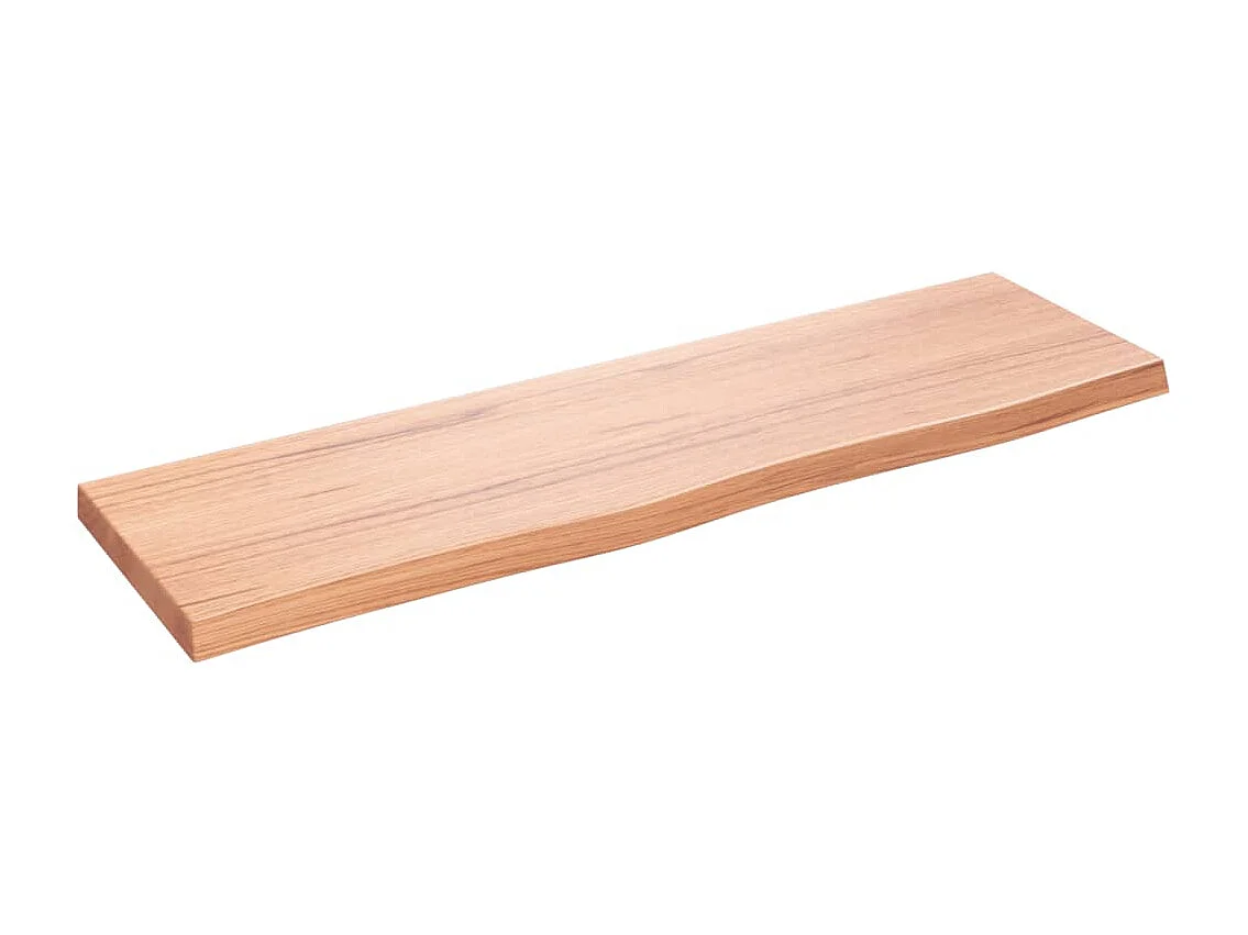 Estante pared madera roble tratada marrón claro 100x30x(2-4) cm