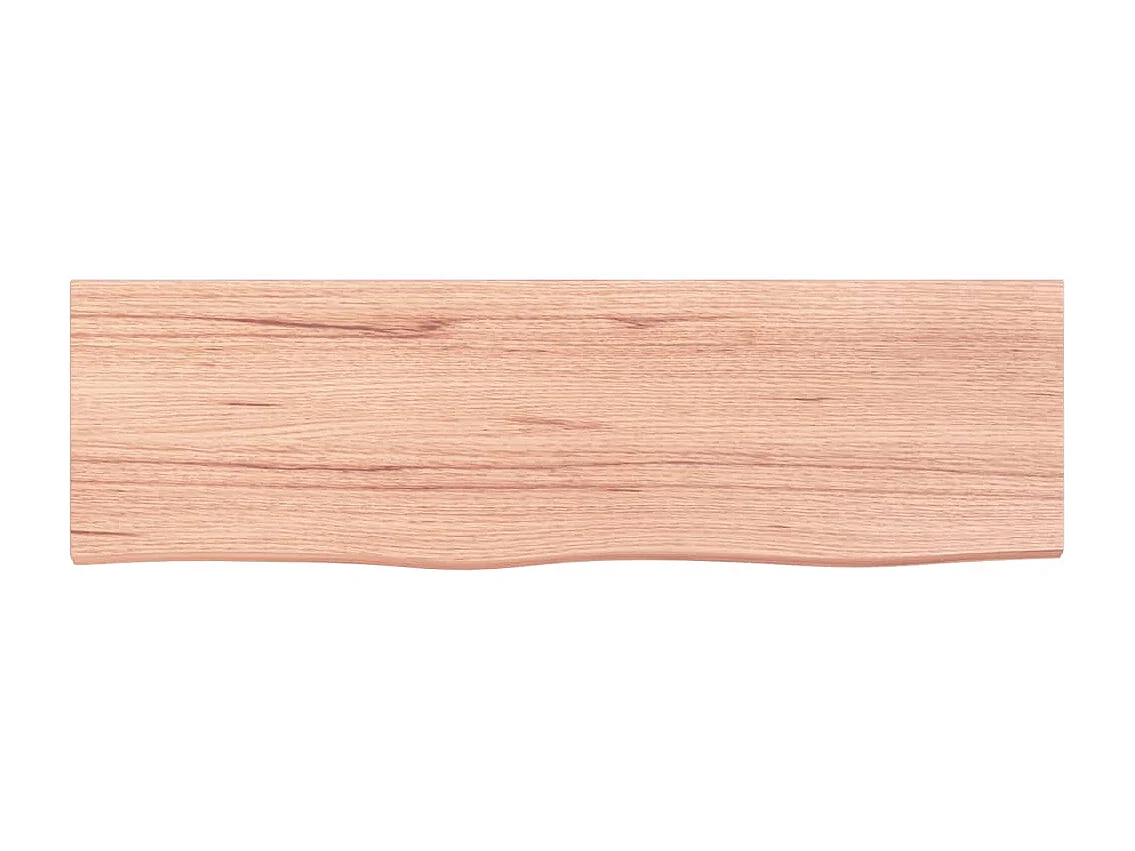 Estante pared madera roble tratada marrón claro 100x30x(2-4) cm