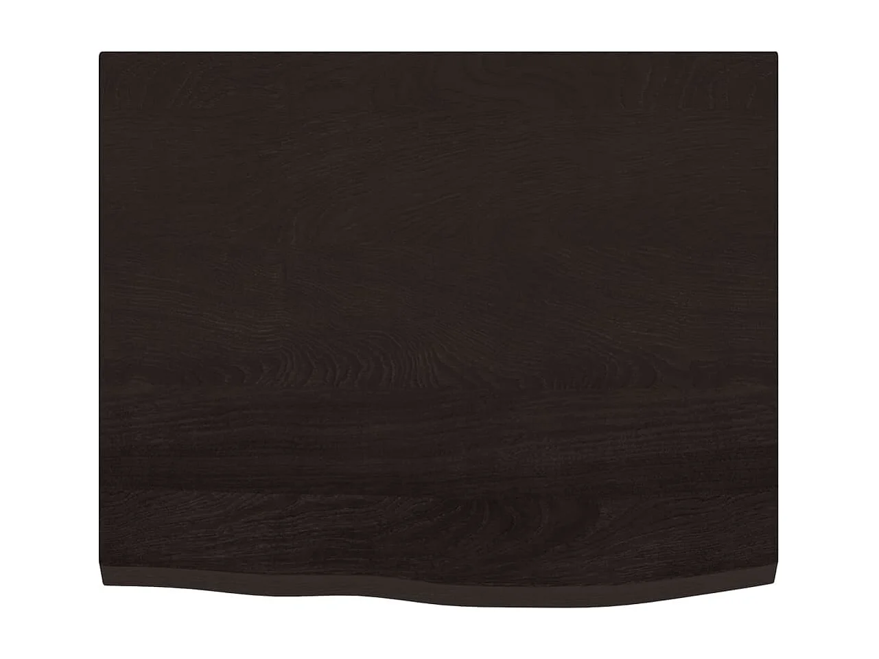Étagère murale marron foncé 60x50x2 cm bois chêne massif traité