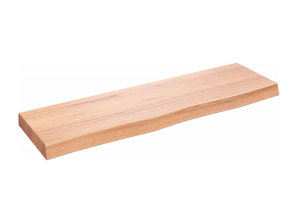 Étagère murale marron clair bois chêne massif traité