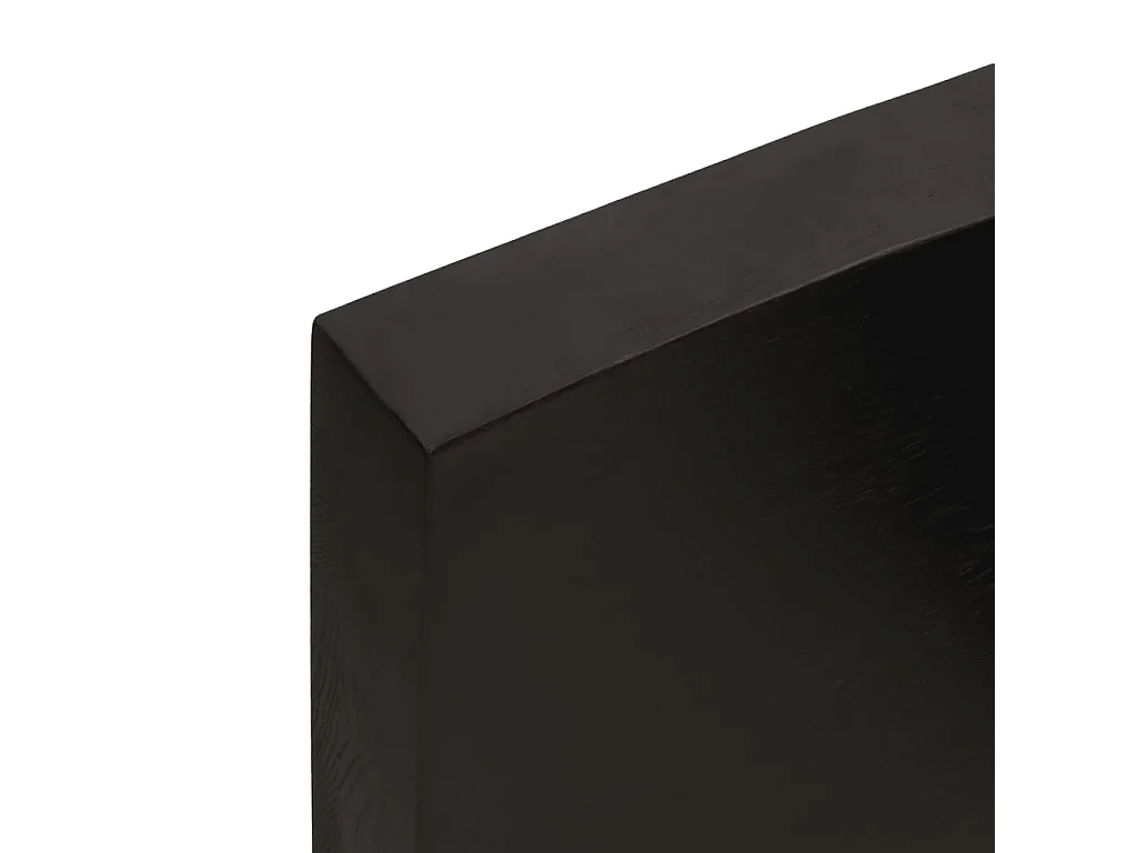 Ripiano Muro Marrone Scuro 40x10x6 cm Massello Rovere Trattato