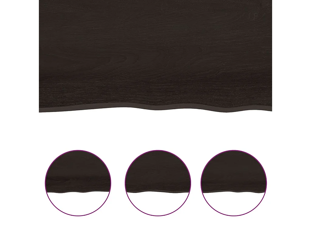 Estante de pared madera roble tratada marrón oscuro 100x20x6 cm