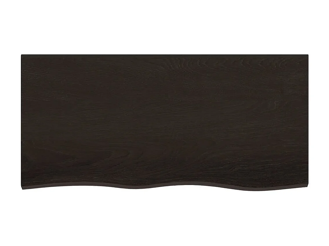 Ripiano Marrone Scuro 100x50x(2-4) cm Massello Rovere Trattato