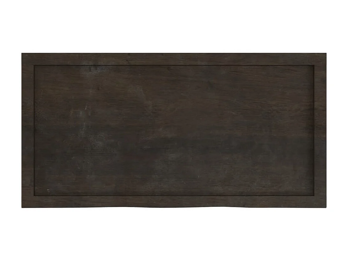 Ripiano Marrone Scuro 100x50x(2-4) cm Massello Rovere Trattato