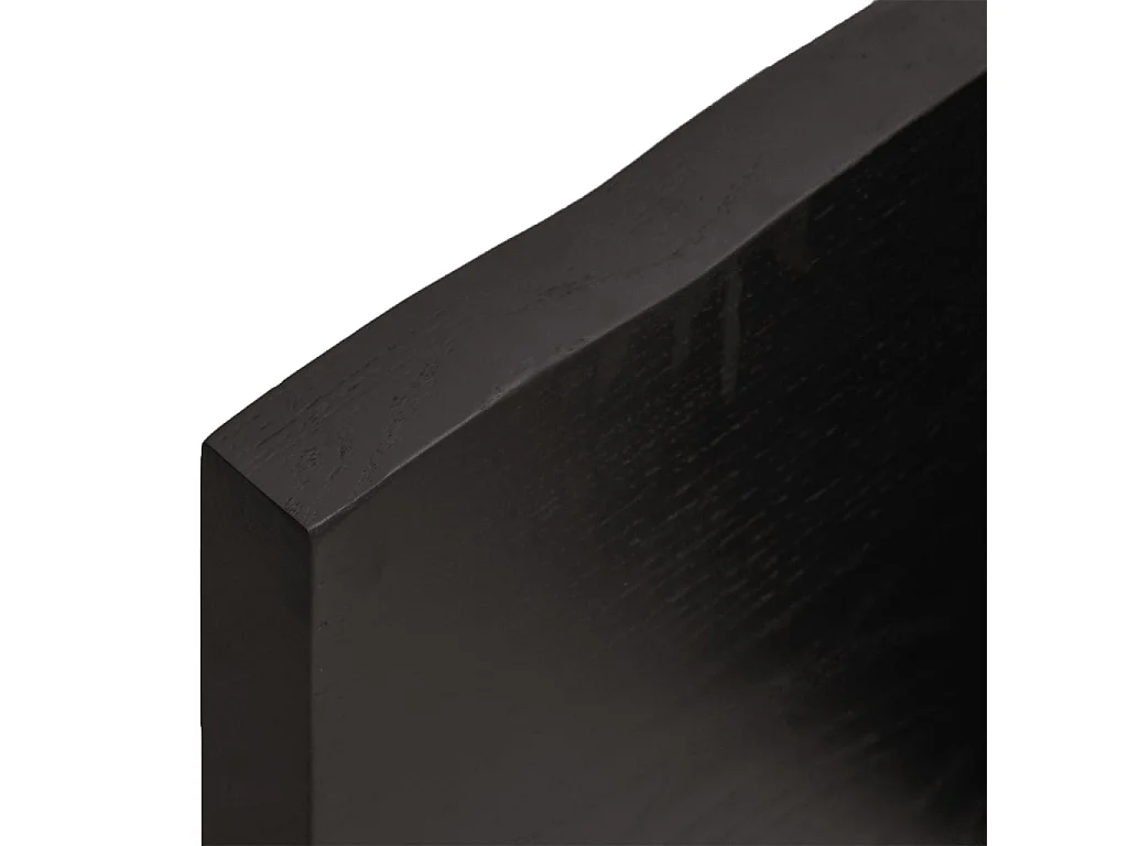 Ripiano Marrone Scuro 100x50x(2-4) cm Massello Rovere Trattato