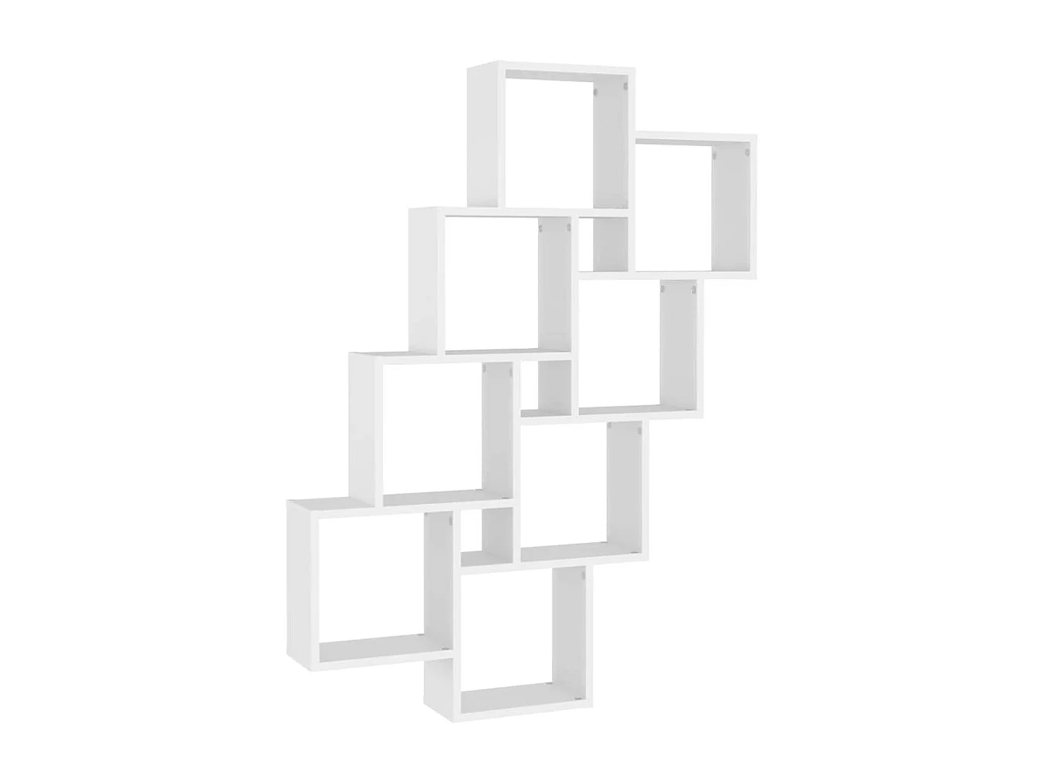 Estante de parede cúbica 90x15x119 cm deriv. madeira branco