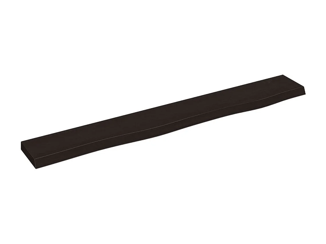 Étagère murale marron foncé 80x10x2 cm bois chêne massif traité