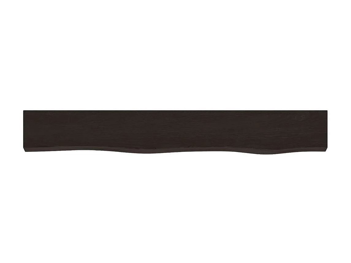 Étagère murale marron foncé 80x10x2 cm bois chêne massif traité