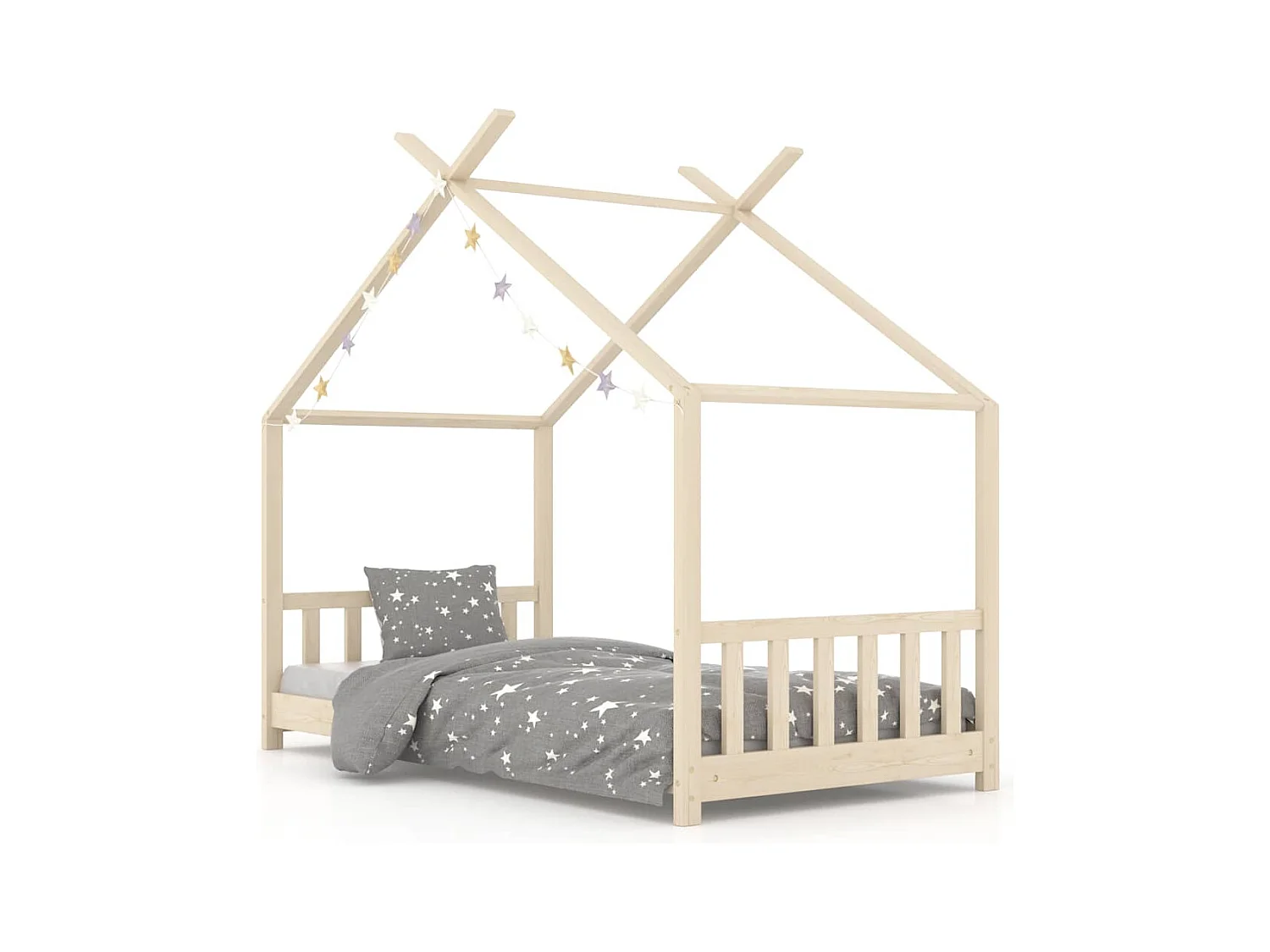 Cadre de lit d'enfant Bois de pin massif 70x140 cm