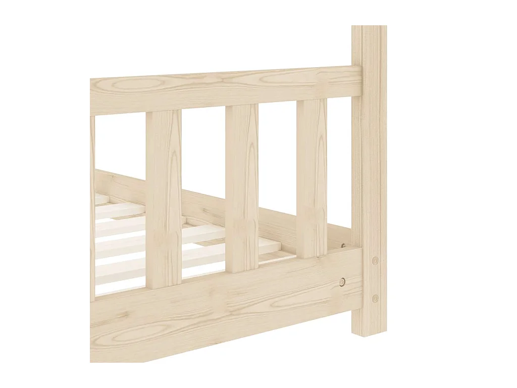 Cadre de lit d'enfant Bois de pin massif 70x140 cm