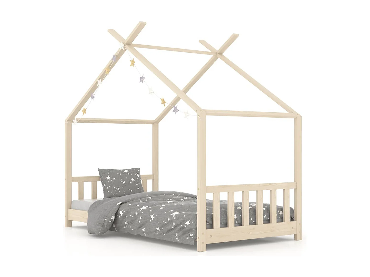 Cadre de lit d'enfant Bois de pin massif 70x140 cm