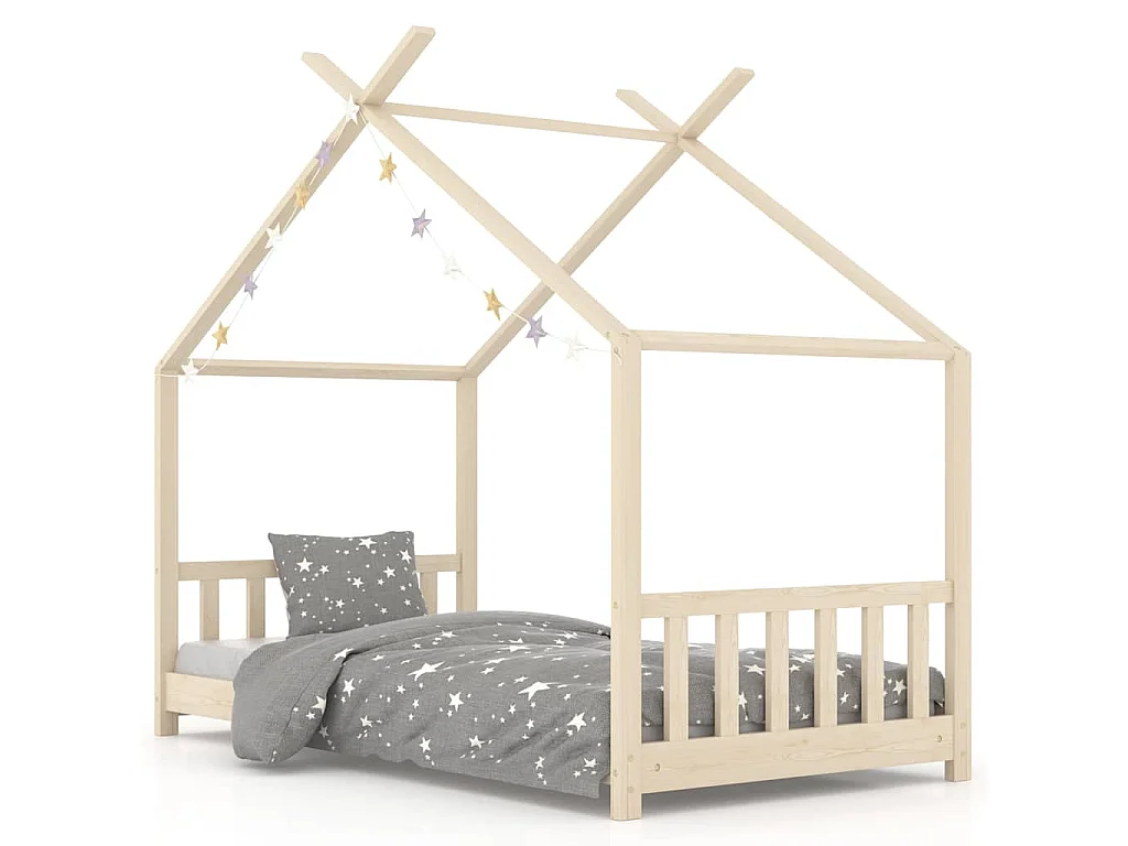 Cadre de lit d'enfant Bois de pin massif 70x140 cm