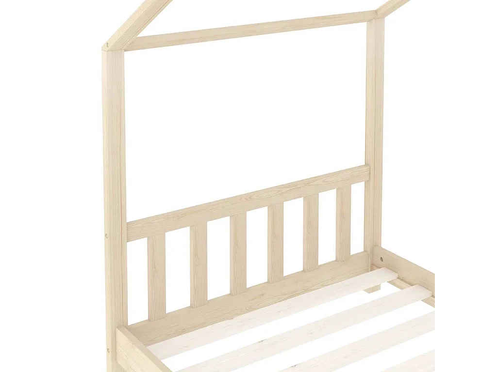 Cadre de lit d'enfant Bois de pin massif 70x140 cm