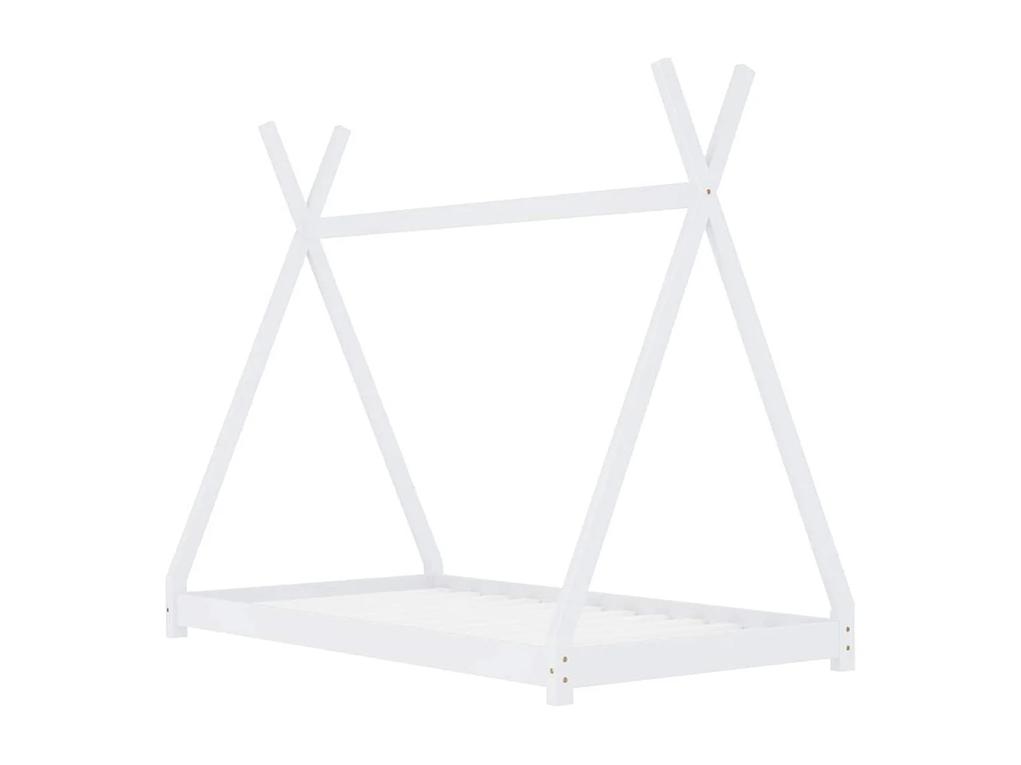 Cadre de lit d'enfant Blanc Bois de pin massif 70x140 cm
