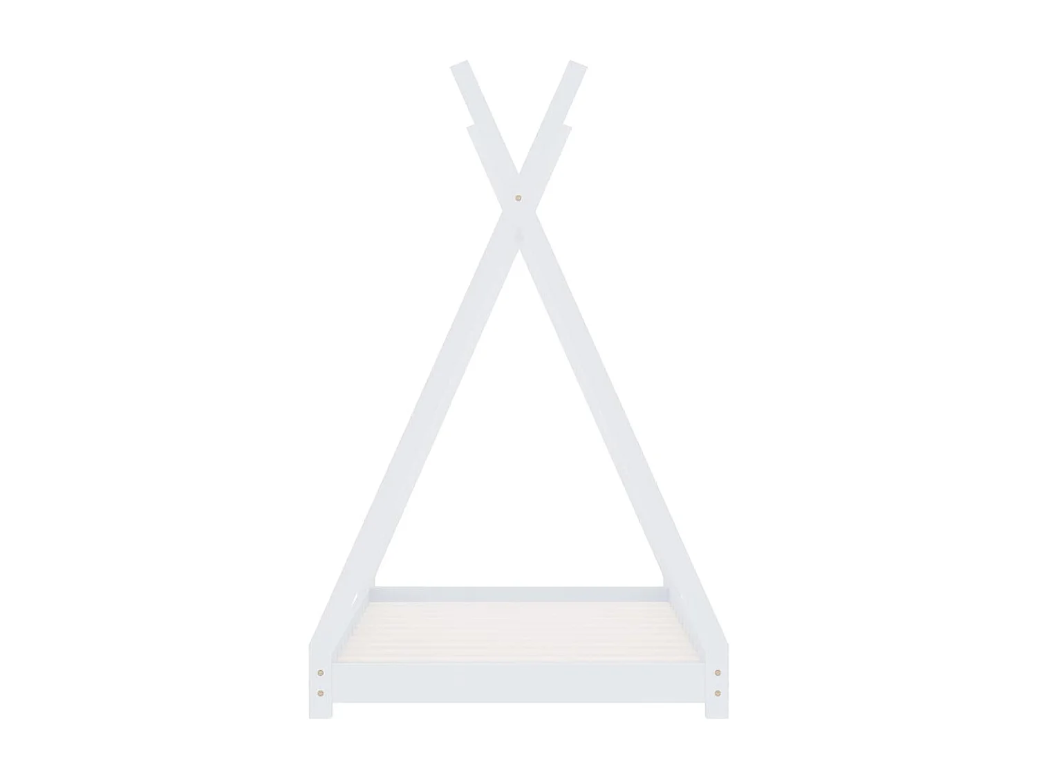 Cadre de lit d'enfant Blanc Bois de pin massif 70x140 cm