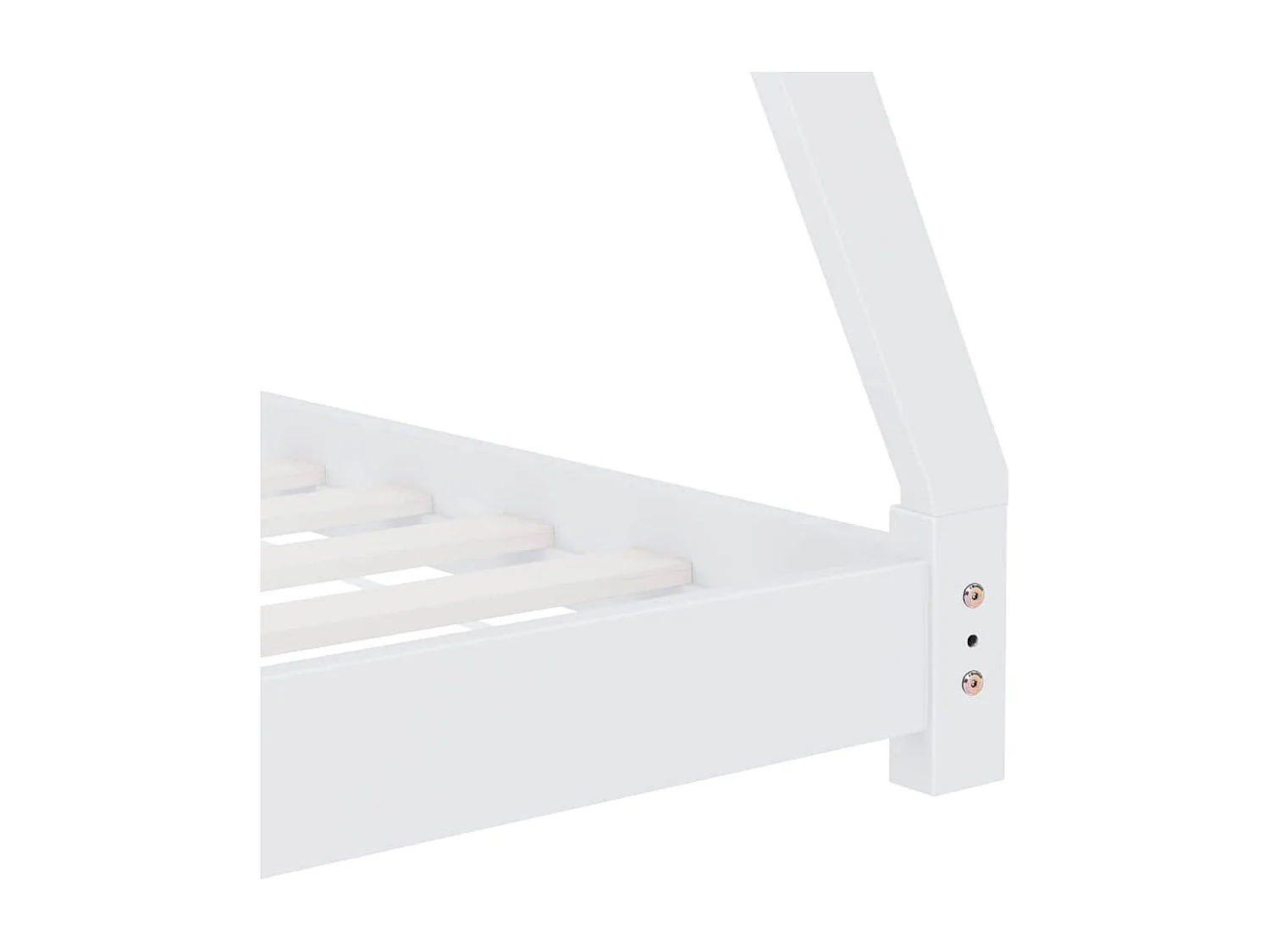 Cadre de lit d'enfant Blanc Bois de pin massif 70x140 cm