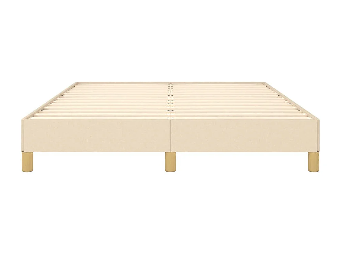 Cadre de lit sans matelas crème 140x200 cm tissu