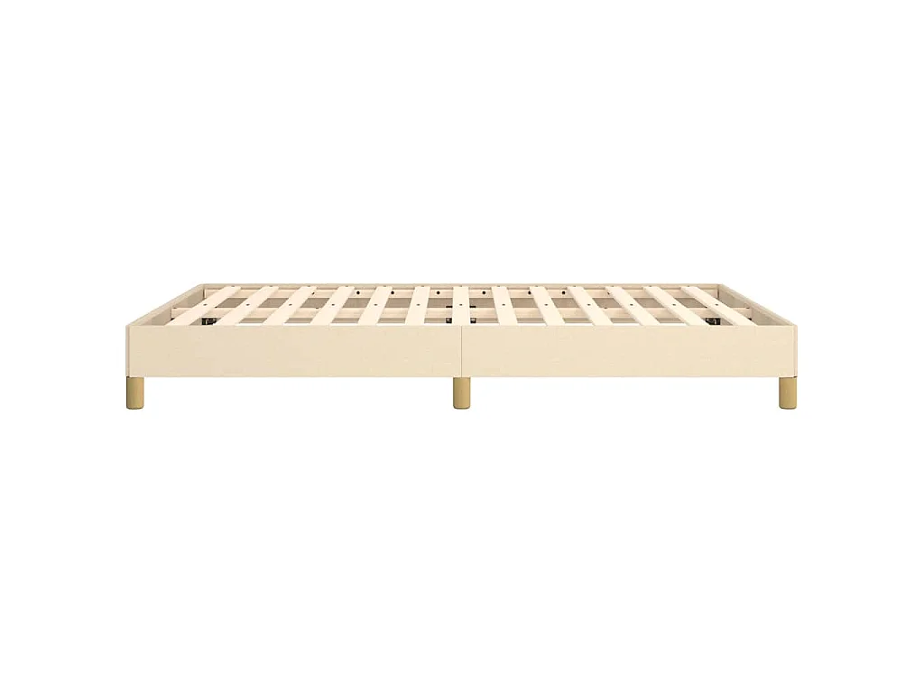 Cadre de lit sans matelas crème 140x200 cm tissu