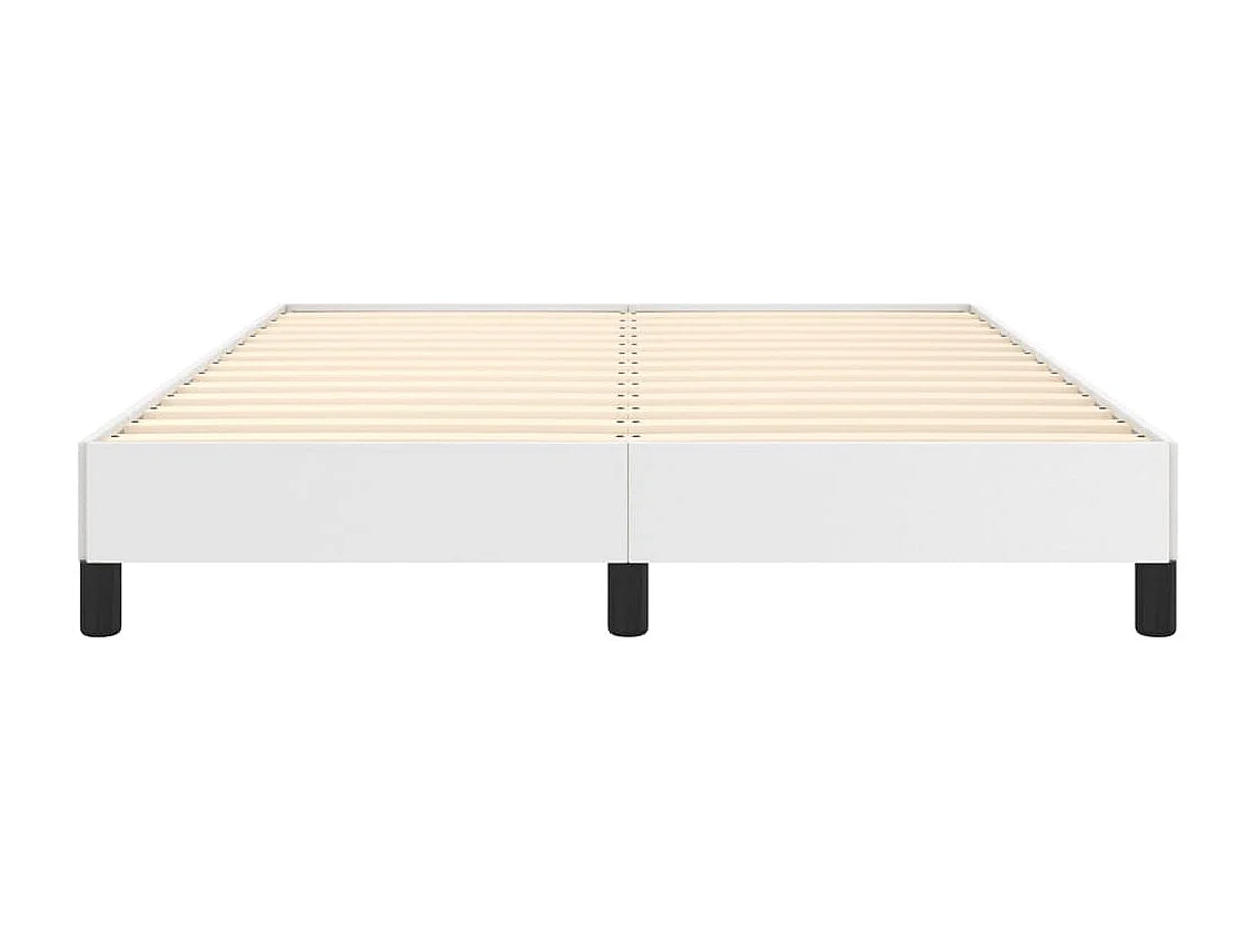 Bedframe kunstleer wit 140x200 cm