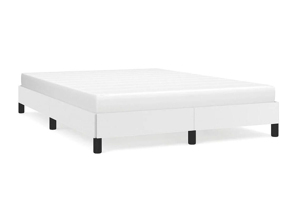 Cadre de lit sans matelas blanc 140x200 cm similicuir