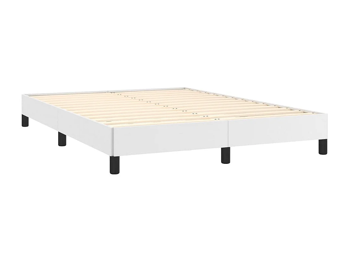 Cadre de lit sans matelas blanc 140x200 cm similicuir