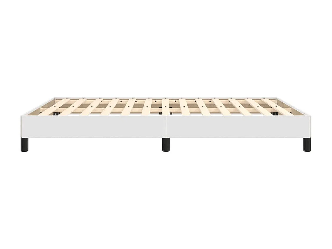 Cadre de lit sans matelas blanc 140x200 cm similicuir