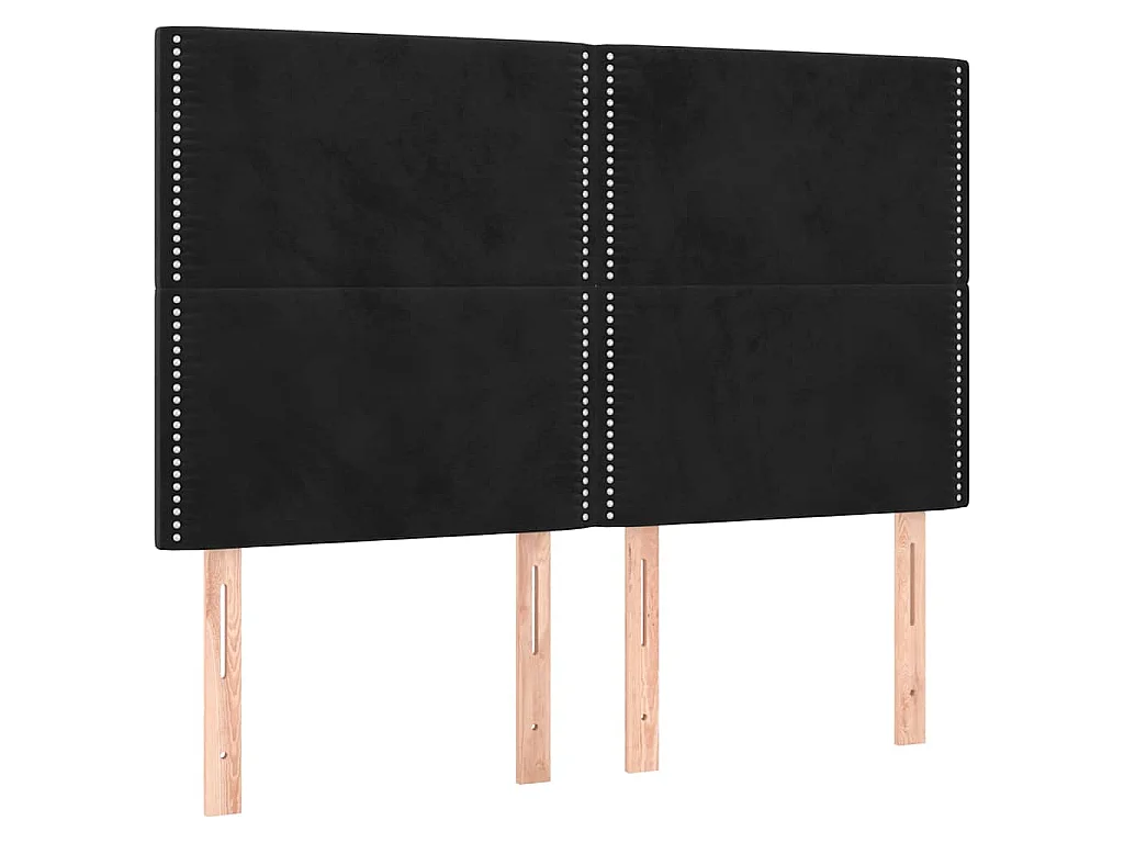 Cadre de lit sans matelas noir 140x190 cm velours