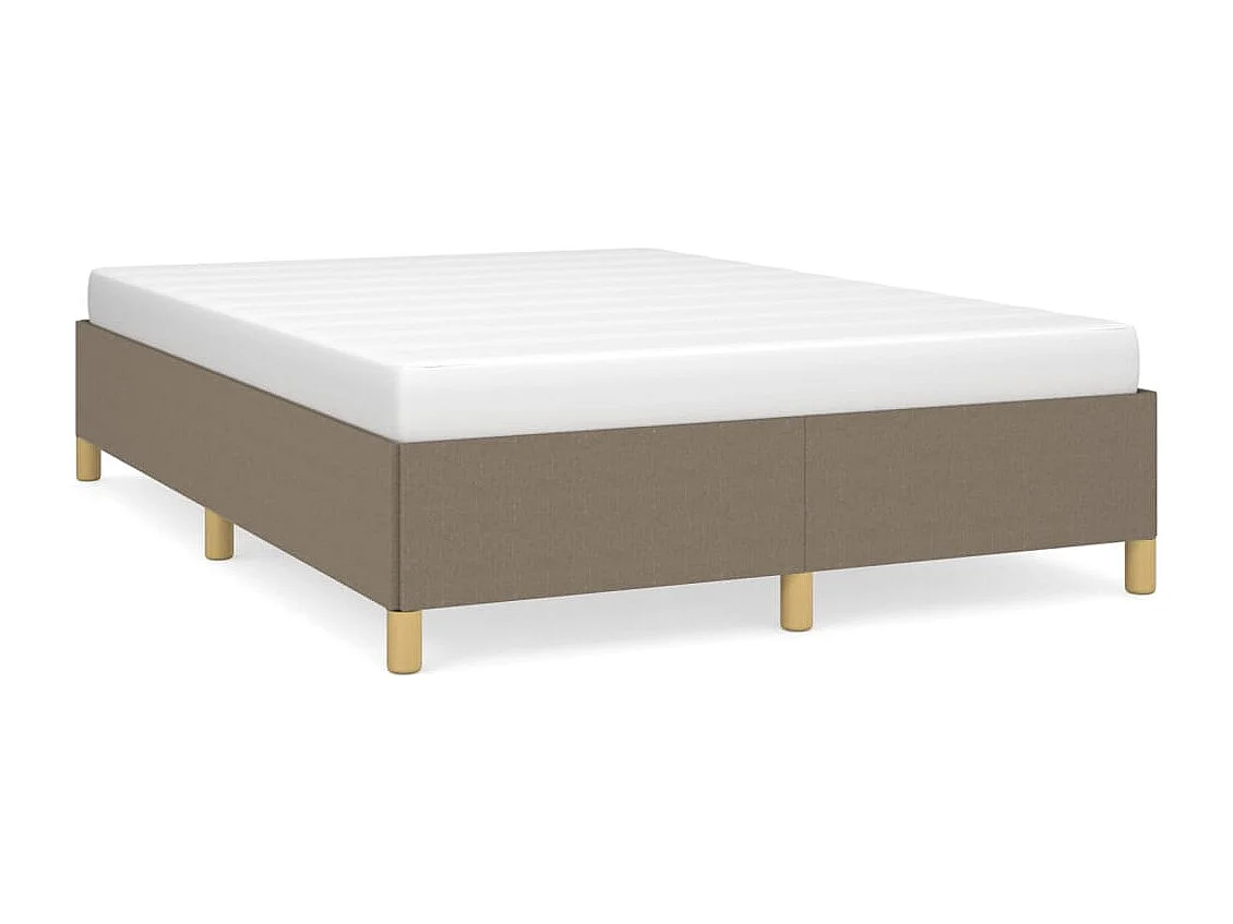 Cadre de lit sans matelas taupe 140x200 cm tissu