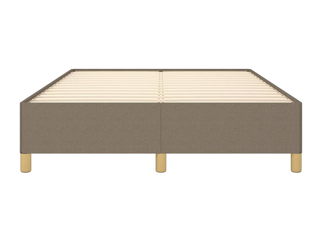 Cadre de lit sans matelas taupe 140x200 cm tissu