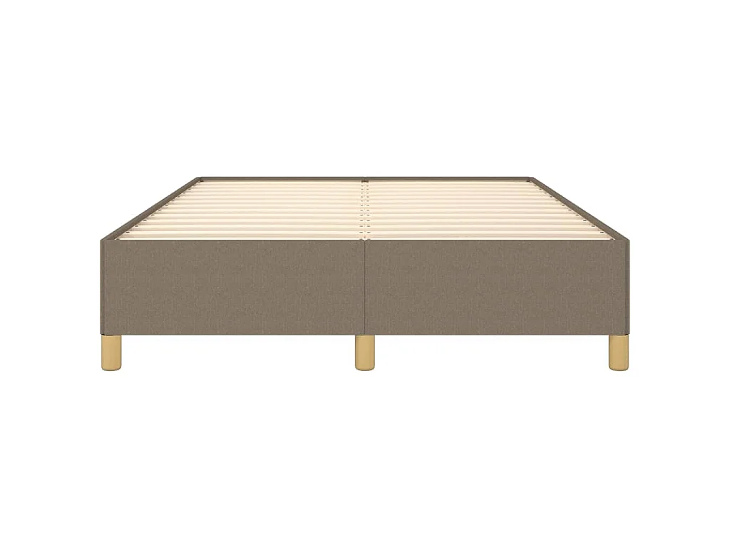 Cadre de lit sans matelas taupe 140x200 cm tissu