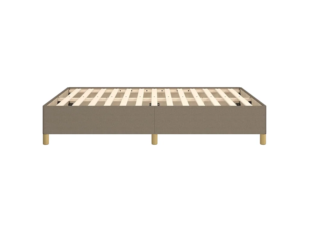 Cadre de lit sans matelas taupe 140x200 cm tissu