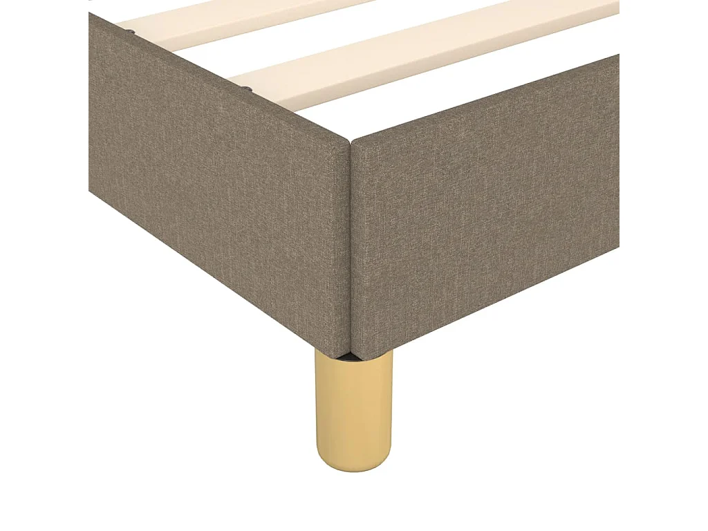 Cadre de lit sans matelas taupe 140x200 cm tissu