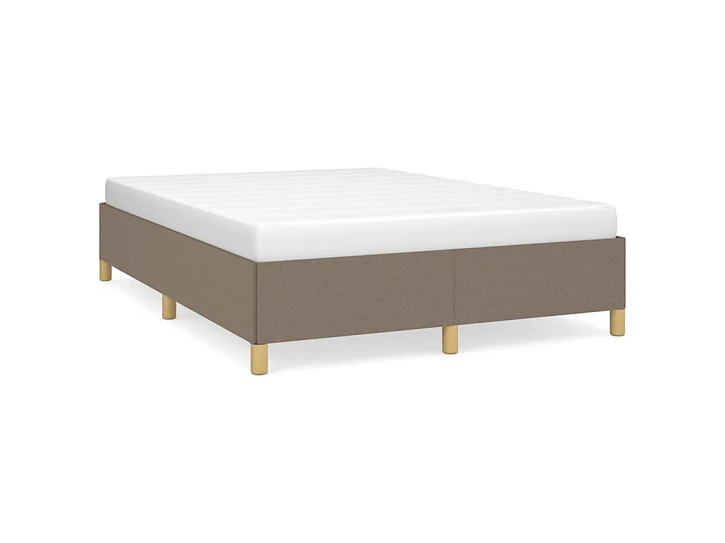 Cadre de lit sans matelas taupe 140x200 cm tissu
