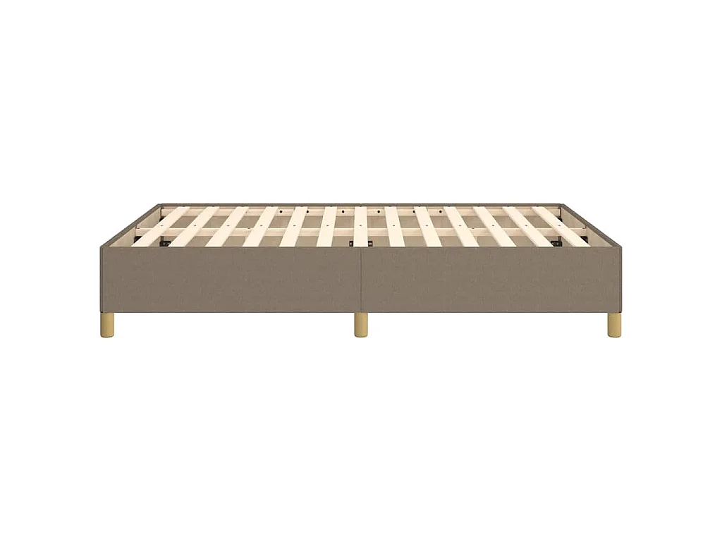 Cadre de lit sans matelas taupe 140x200 cm tissu