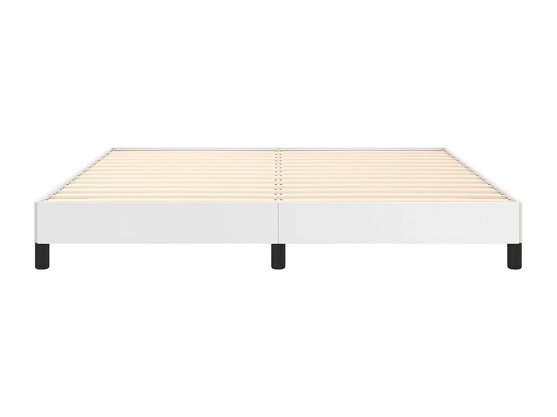 Cadre de lit sans matelas blanc 160x200 cm similicuir
