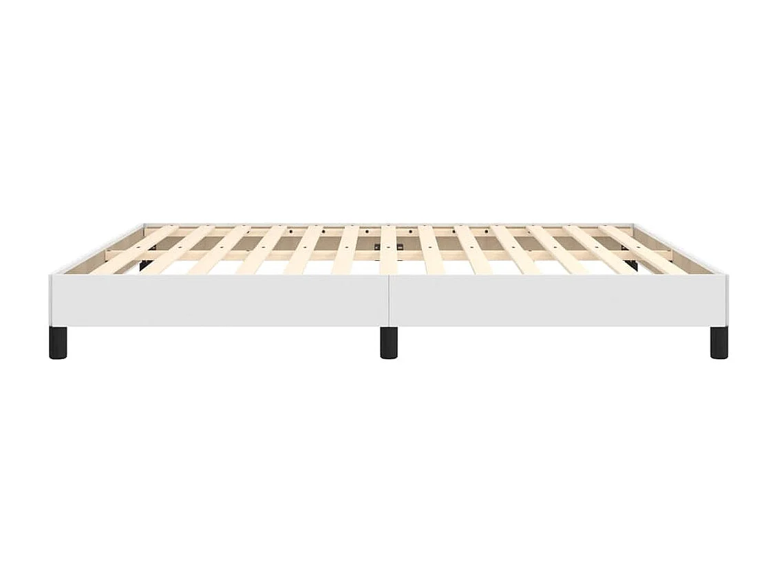 Cadre de lit sans matelas blanc 160x200 cm similicuir