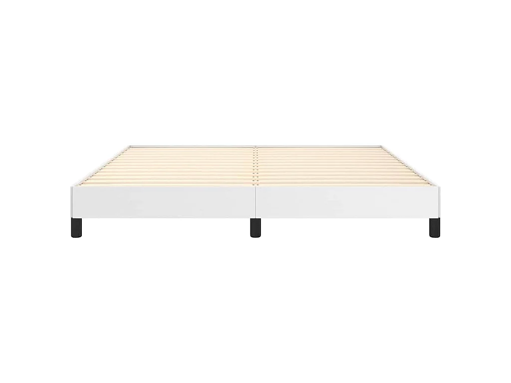 Cadre de lit sans matelas blanc 160x200 cm similicuir