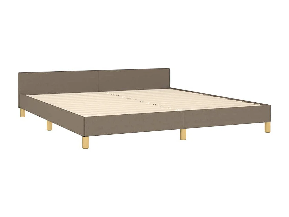 Cadre de lit sans matelas taupe 160x200 cm tissu