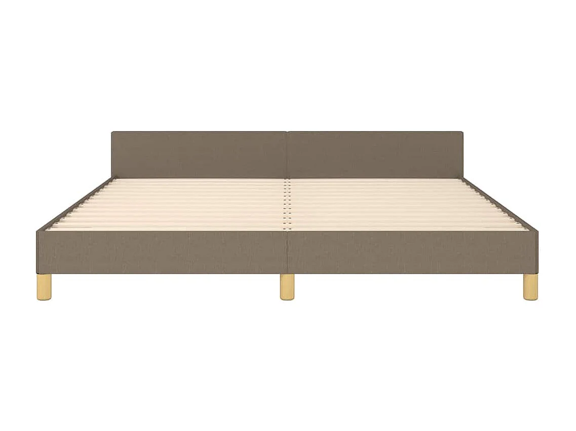 Cadre de lit sans matelas taupe 160x200 cm tissu