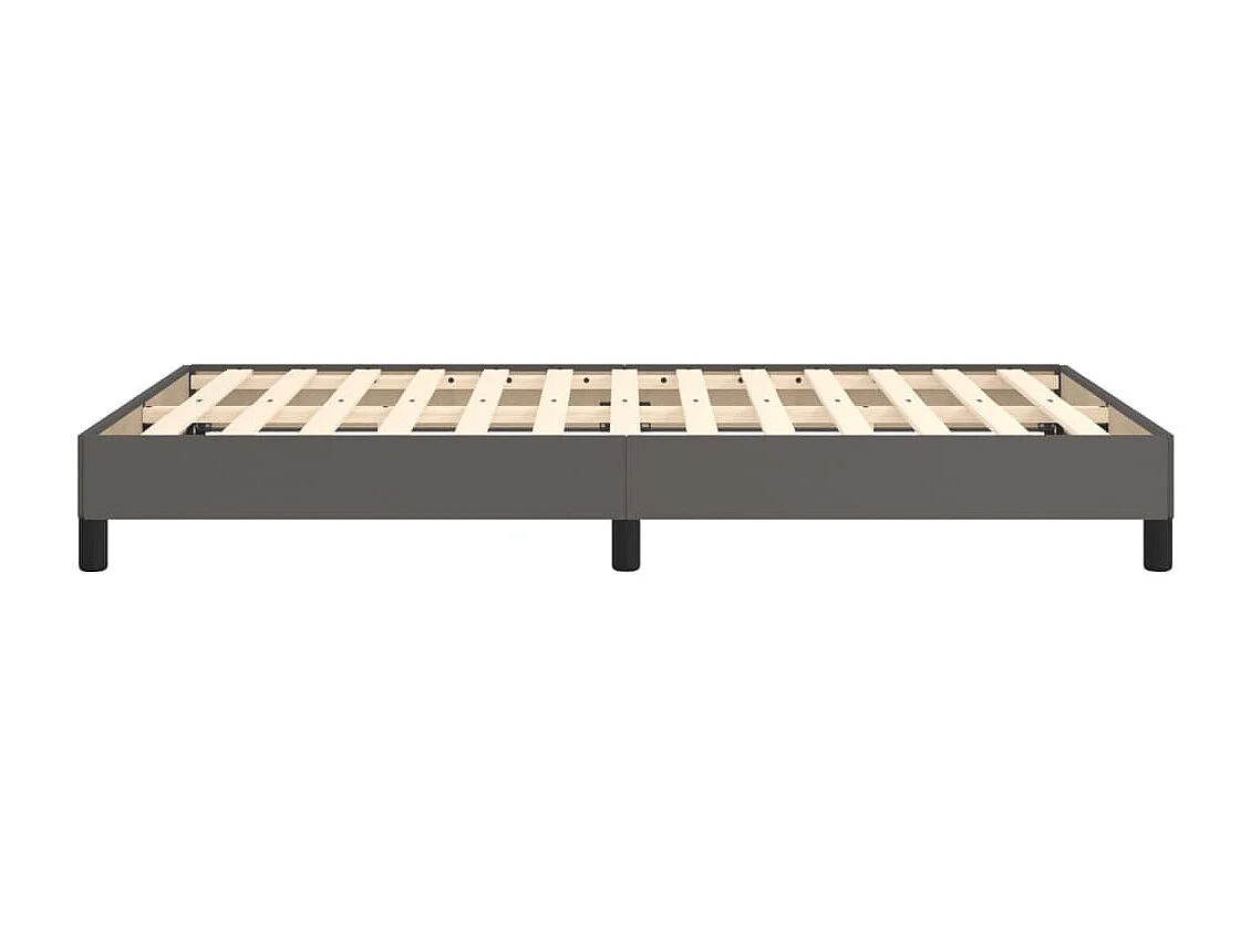Cadre de lit sans matelas gris 120x200 cm similicuir