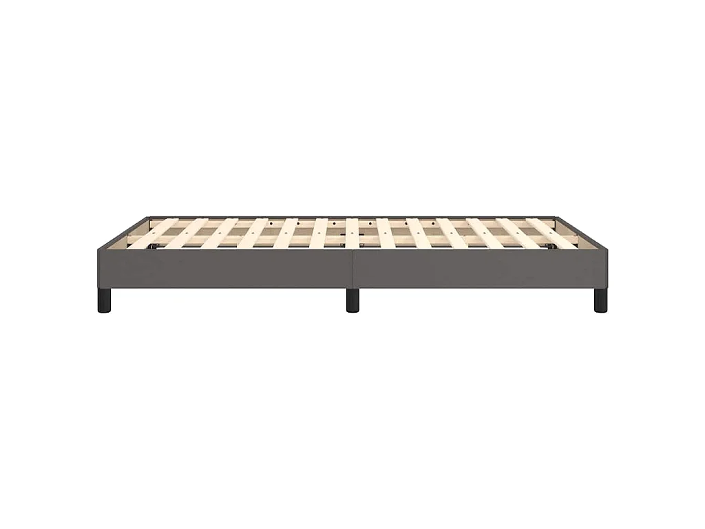 Cadre de lit sans matelas gris 120x200 cm similicuir